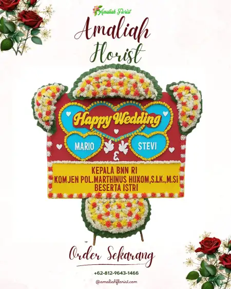 Papan Bunga Pernikahan Merawang